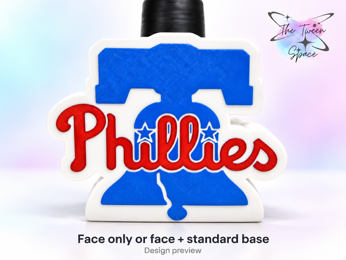 Philadelphia Phillies 3D printed interchangeable face by The Tween Space; choose face only or face with standard base
