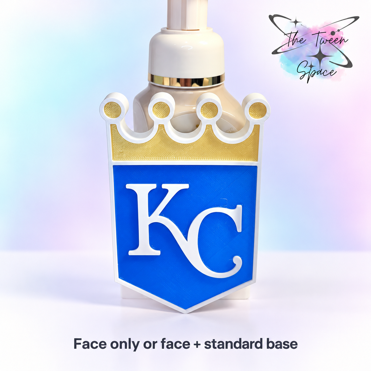 Kansas City Royals 3D printed interchangeable face by The Tween Space; choose face only or face with standard base