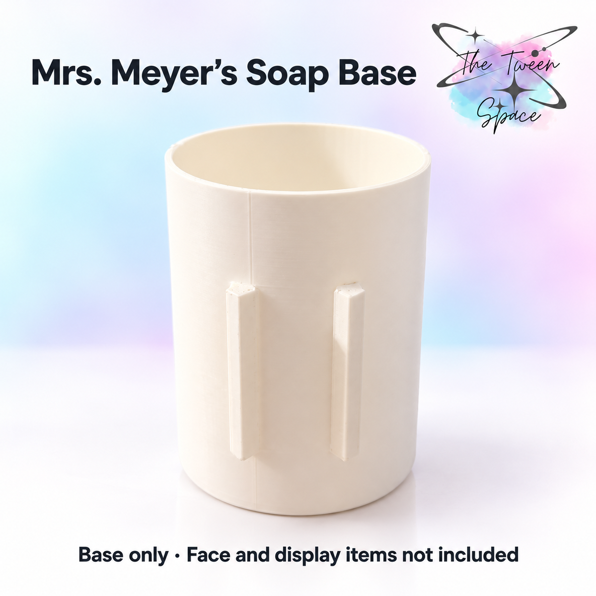 Mrs. Meyer's Interchangeable Soap Base with The Tween Space branding; decorative faces and display accessories not included