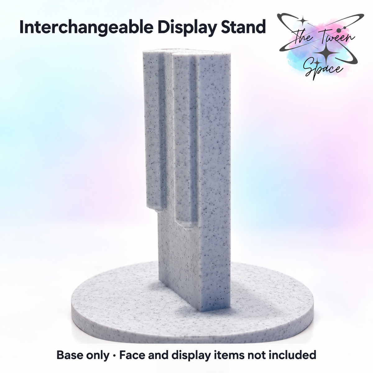 Interchangeable Face Display Stand with The Tween Space branding; decorative faces and display accessories not included