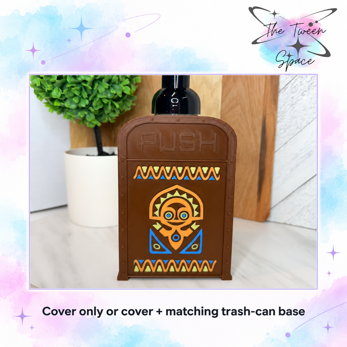 Trash Can - Polynesian Interchangeable Cover by The Tween Space