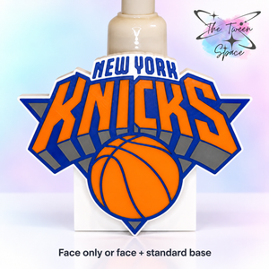 New York Knicks 3D printed interchangeable face by The Tween Space; choose face only or face with standard base