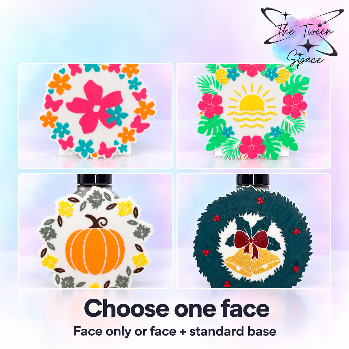 Seasonal Wreath Interchangeable Face by The Tween Space; choose one pictured design