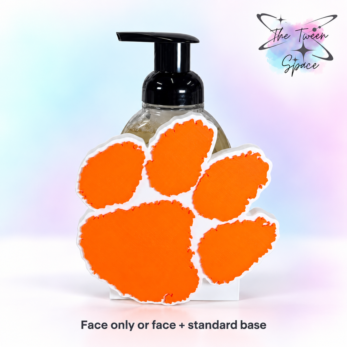 Clemson Tigers 3D printed interchangeable face by The Tween Space; choose face only or face with standard base