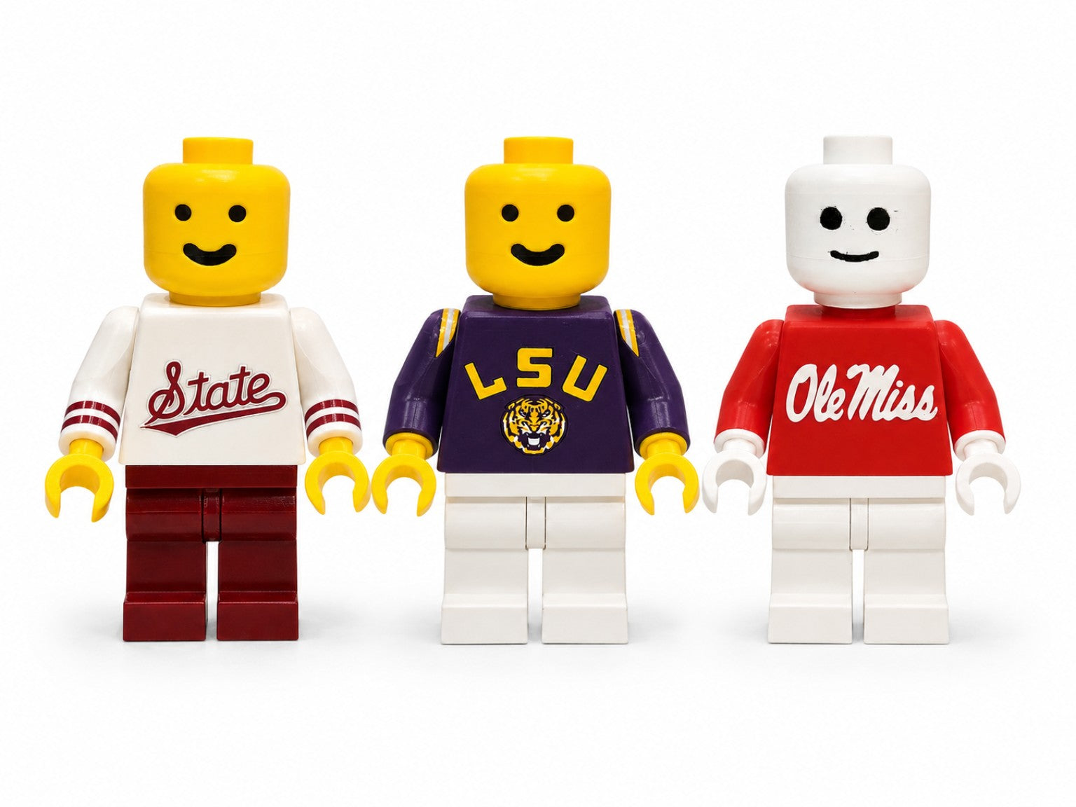 The Tween Space College Brickmen wholesale bulk packs in LSU, Ole Miss, and Mississippi State styles