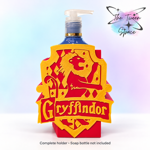 Gryffindor soap holder with The Tween Space branding; soap bottle shown for display and not included
