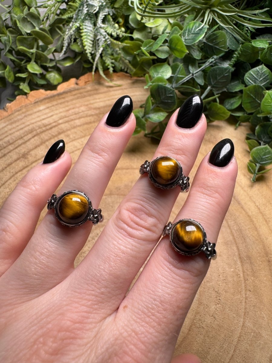 Tigers Eye Ring Adjustable