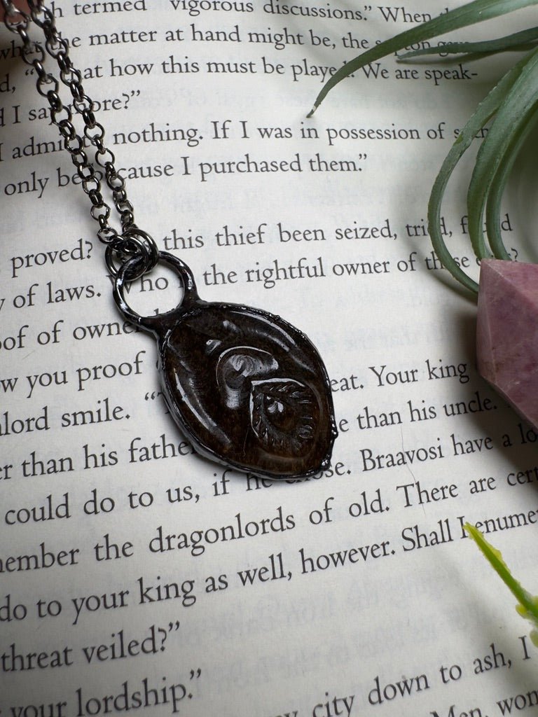 Tigers Eye Yoni Necklace