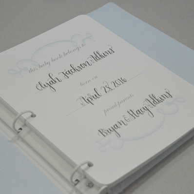 Baby Memory Book - Flax Linen (NO Bow)