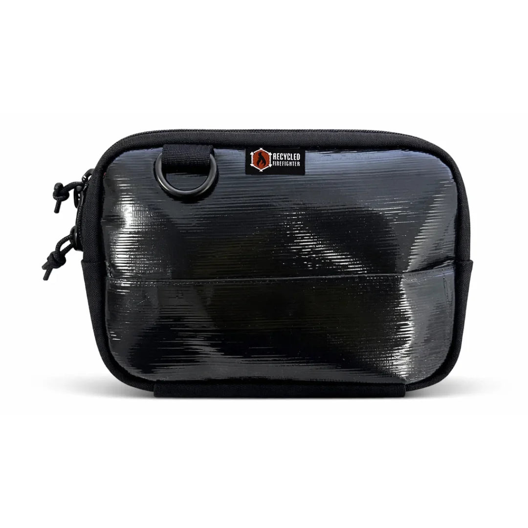 TrailHound Fanny Pack - Firehose Edition by Recycled Firefighter, handmade leather goods detail photo 5