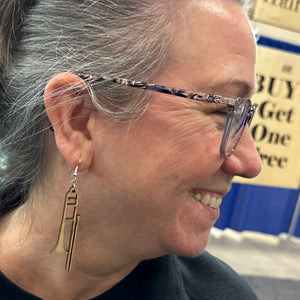 Trombone Wooden Earrings | Band Musician Jewelry
