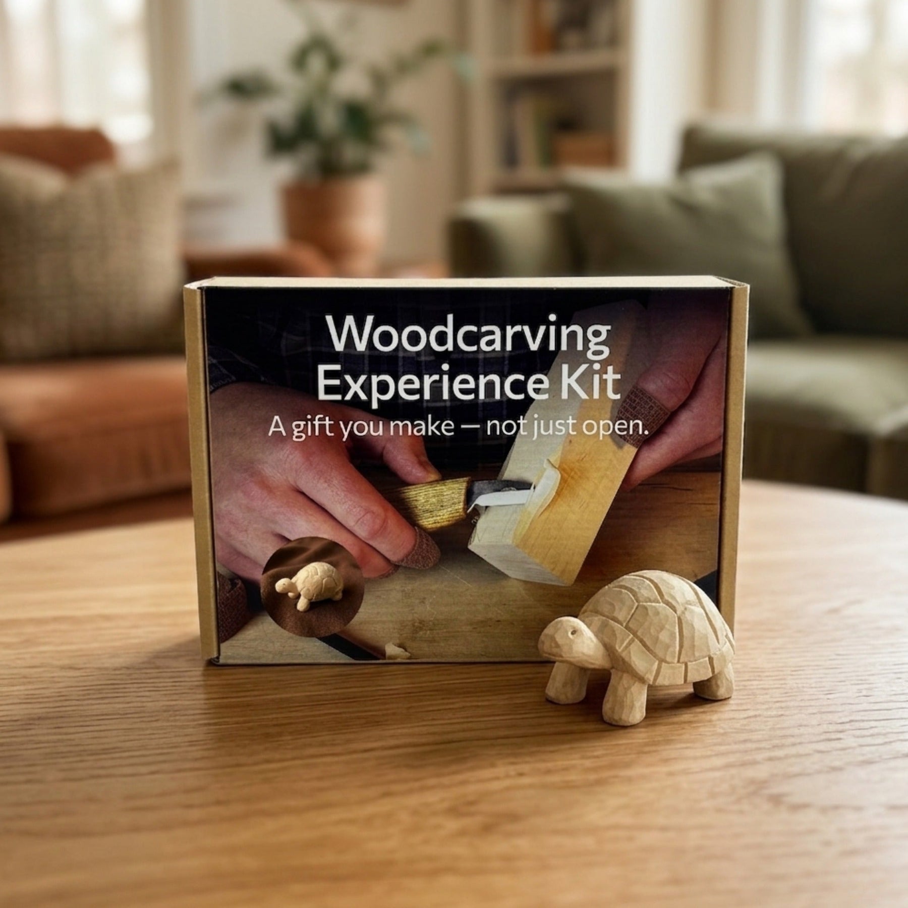Turtle Carving Kit – Complete Starter Whittling Kit for Beginners, Adults, Teens, and Kids