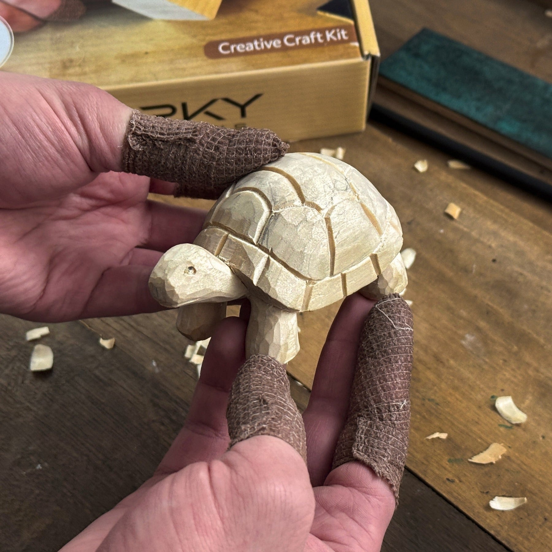 Turtle Carving Kit – Complete Starter Whittling Kit for Beginners, Adults, Teens, and Kids