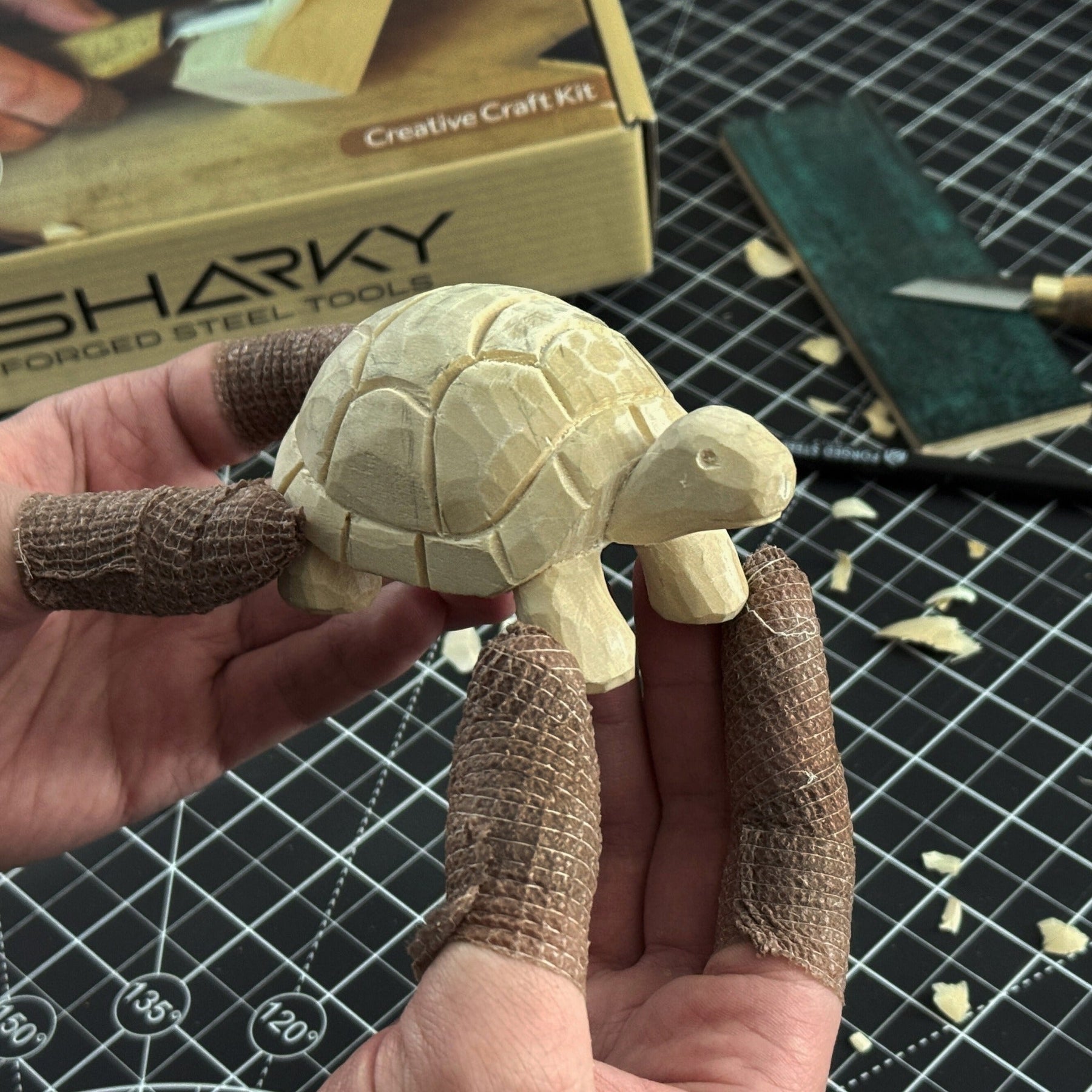 Turtle Carving Kit – Complete Starter Whittling Kit for Beginners, Adults, Teens, and Kids