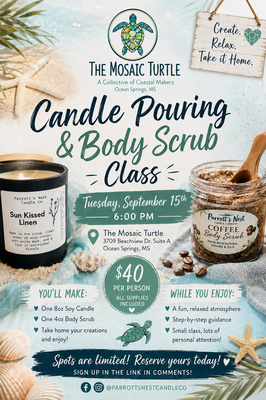 Candle Pouring & Body Scrub Class 9-15