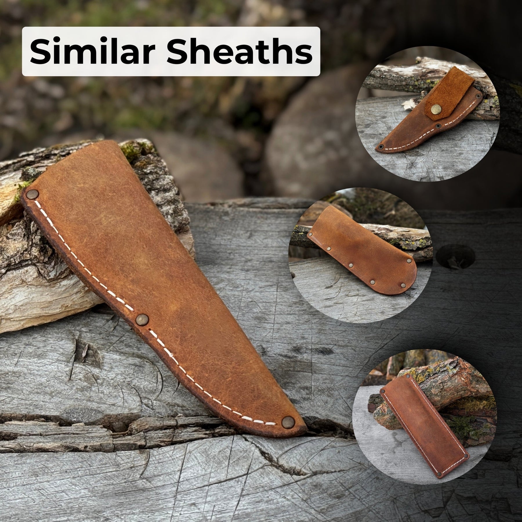 Universal Leather Knife Sheath For Fixed Knife