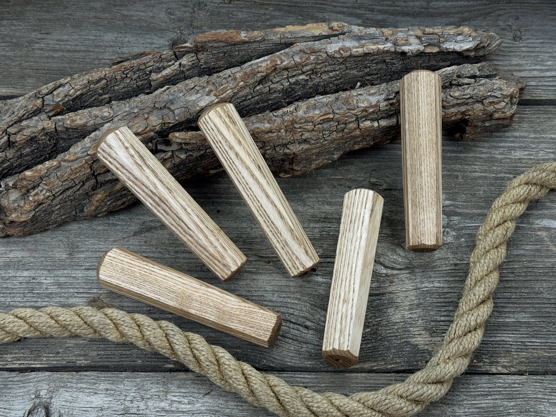 Universal Wooden Handles (Set of 5), 12.5 cm (4.92 in)