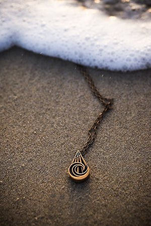 PEACE Mountain Wave Necklace - Bronze by Forged By Fire — view 5 of 6