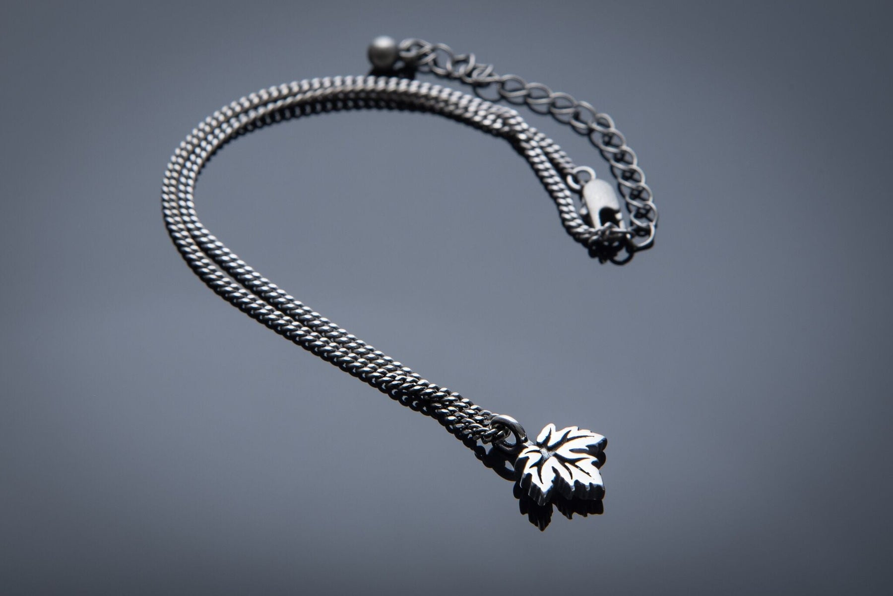 Leaf of Life Necklace - Sterling Silver Choker Charm by Forged By Fire — view 2 of 6