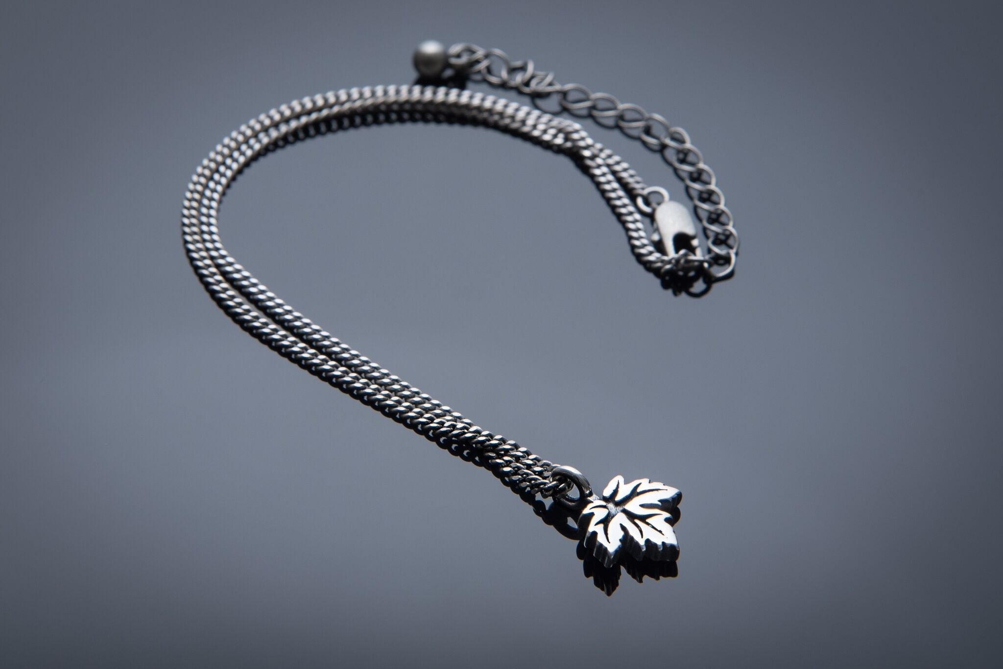 Leaf of Life Necklace - Sterling Silver Choker Charm by Forged By Fire — view 2 of 6