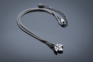 Leaf of Life Necklace - Sterling Silver Choker Charm by Forged By Fire — view 2 of 6