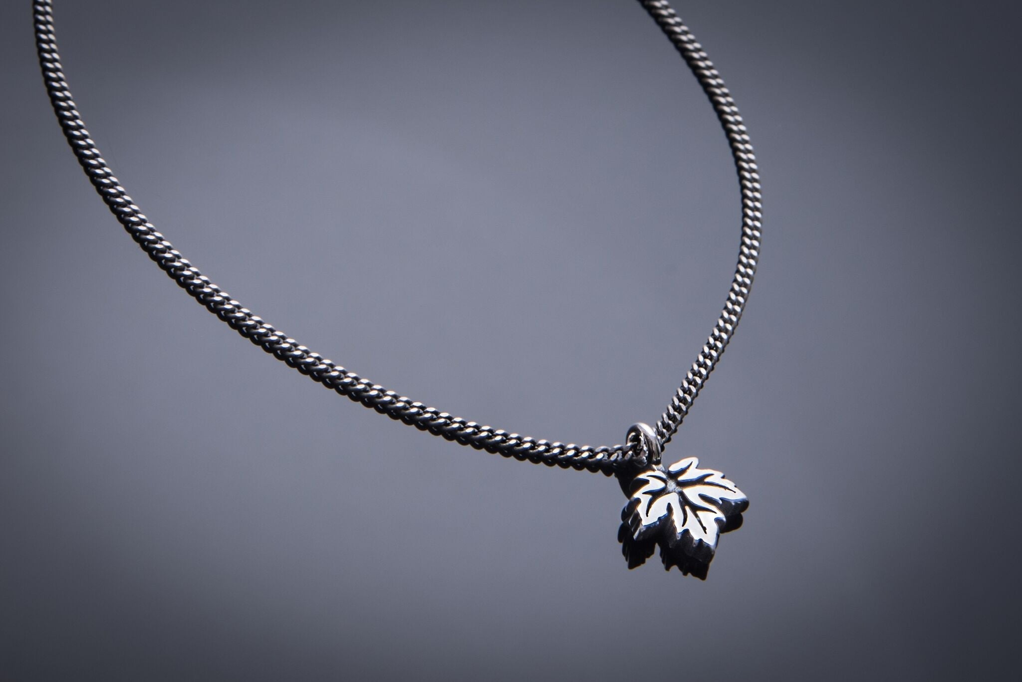 Leaf of Life Necklace - Sterling Silver Choker Charm by Forged By Fire — view 1 of 6