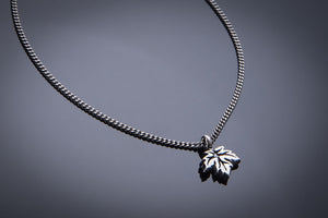 Leaf of Life Necklace - Sterling Silver Choker Charm by Forged By Fire — view 1 of 6