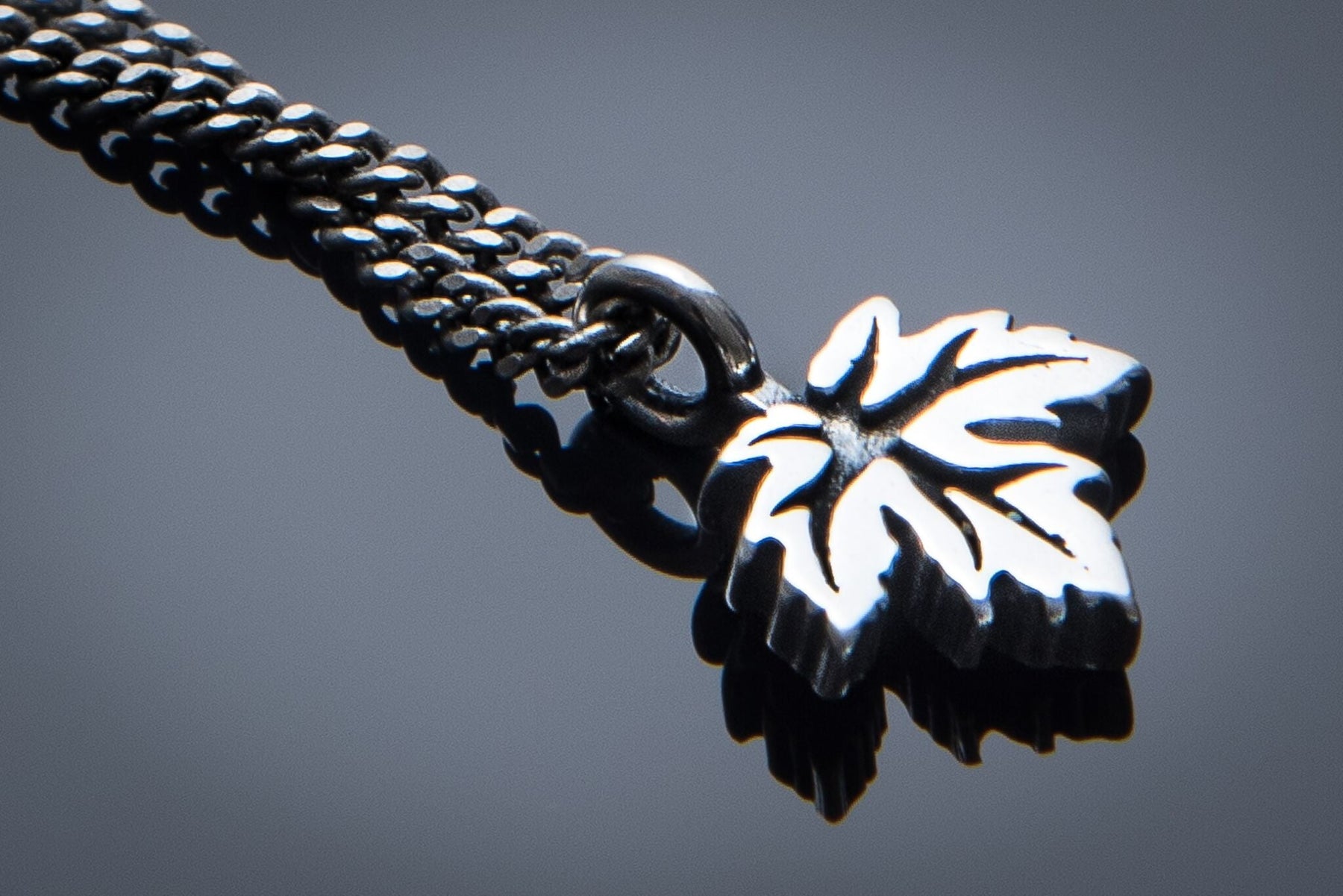 Leaf of Life Necklace - Sterling Silver Choker Charm by Forged By Fire — view 5 of 6