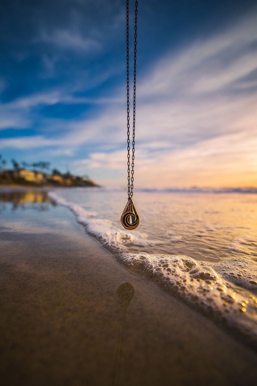 PEACE Mountain Wave Necklace - Bronze by Forged By Fire — view 4 of 6