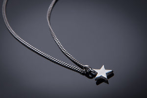 Star of Honor Necklace - Sterling Silver Choker Charm by Forged By Fire — view 3 of 5