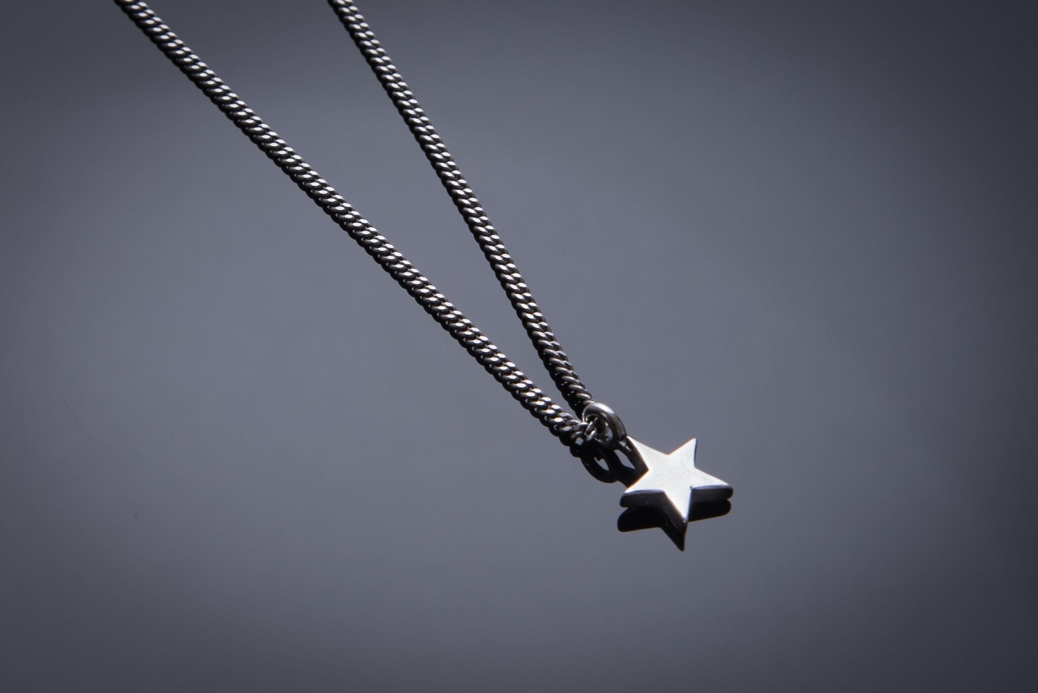 Star of Honor Necklace - Sterling Silver Choker Charm by Forged By Fire — view 1 of 5