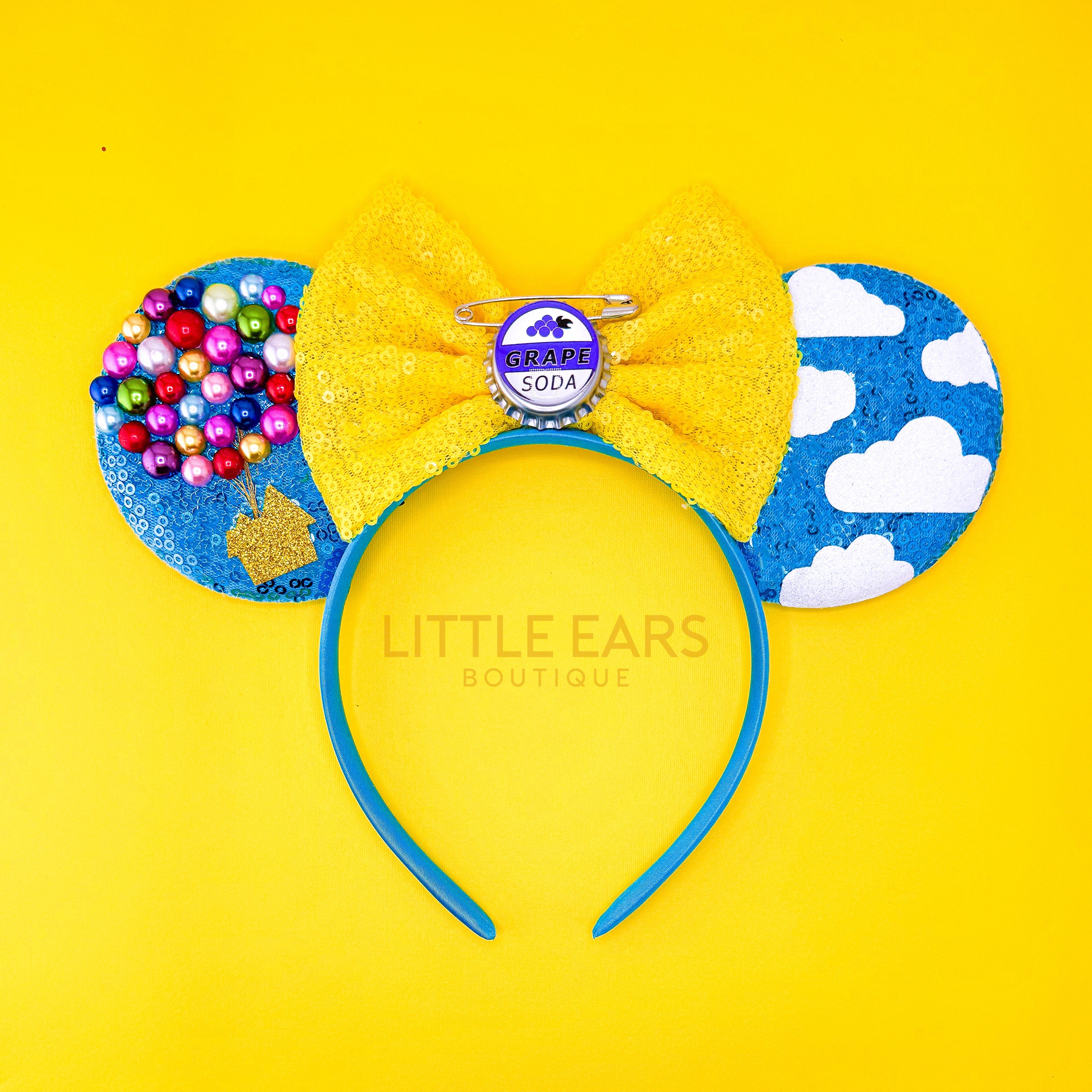 Up Mickey Ears handmade character headband by Little Ears Boutique
