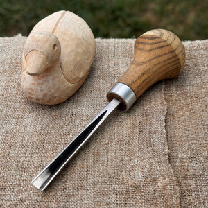 V-Parting Chisel 60 Degree with Palm Handle, 6 mm (0.24 inches)