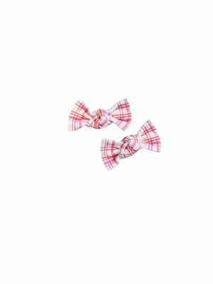 Valentine's Plaid Knot Bow by Boosh Baby image 1