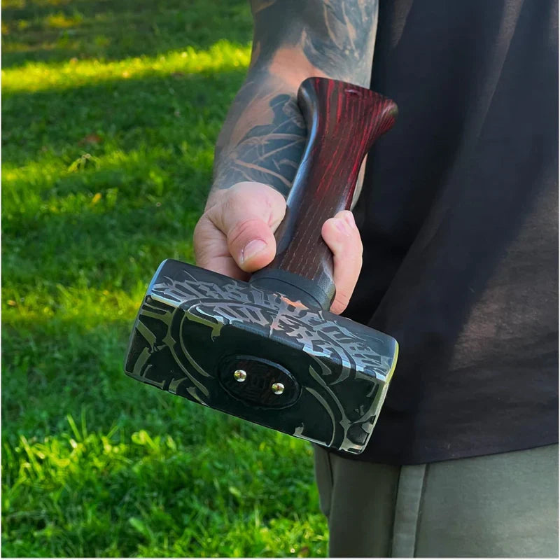 Viking Battle Hammer | "Black Bloody Beard" | 1095 Steel | Ash Wood Handle