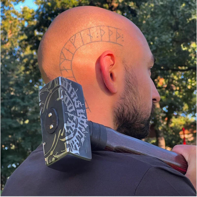 Viking Battle Hammer | "Black Bloody Beard" | 1095 Steel | Ash Wood Handle