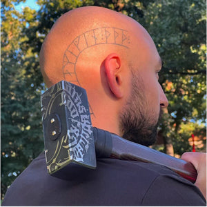 Viking Battle Hammer | "Black Bloody Beard" | 1095 Steel | Ash Wood Handle