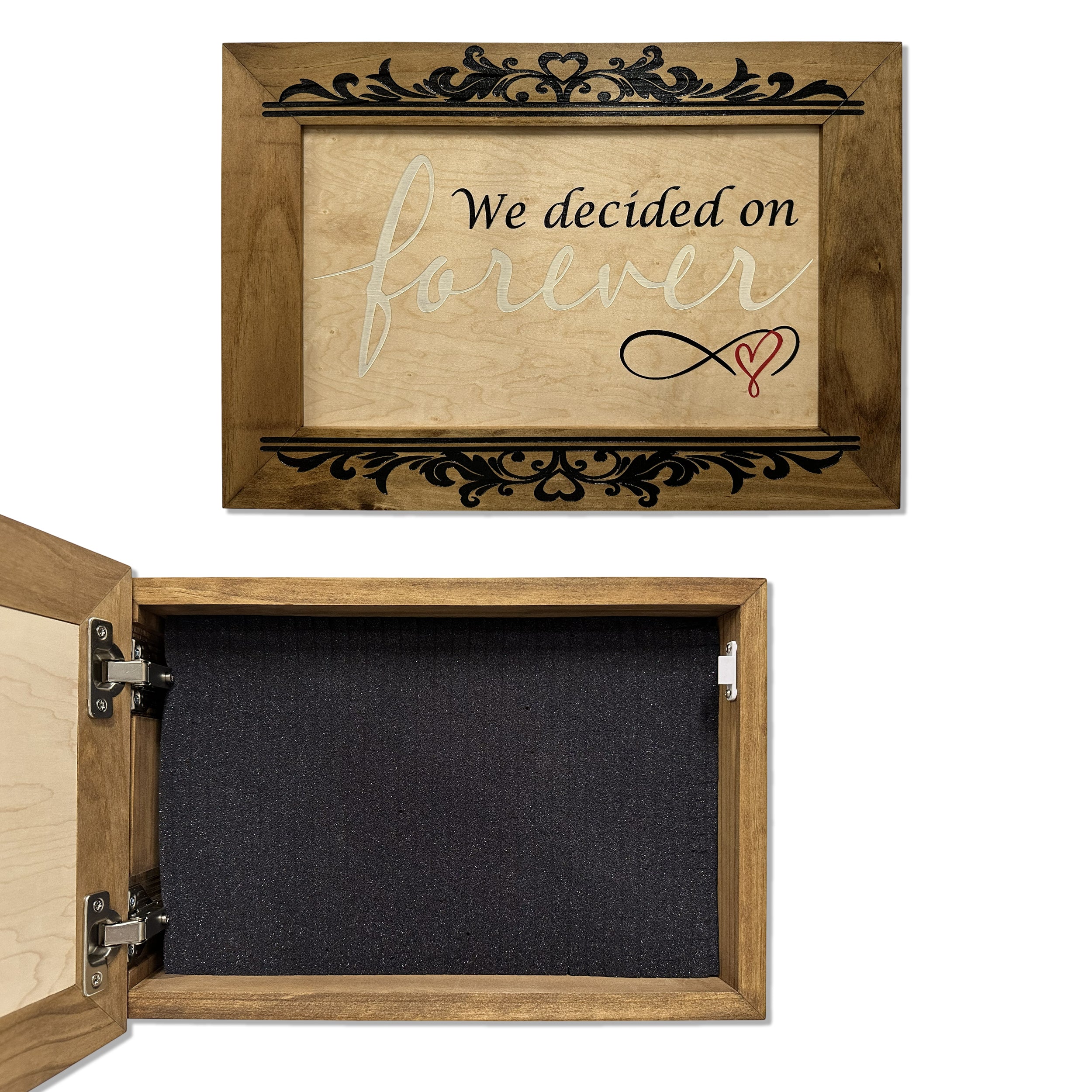We Decided On Forever Hidden Gun Safe, Concealed Pistol Storage, Wood Gun Cabinet, Handcrafted, Gun Concealment Furniture