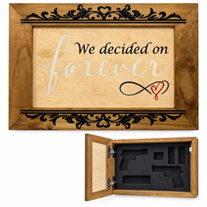 We Decided On Forever Wooden Hidden Cabinet for Concealed Pistol Storage