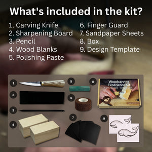 Whale Carving Kit - Complete Starter Whittling Kit for Beginners, Adults, Teens, and Kids