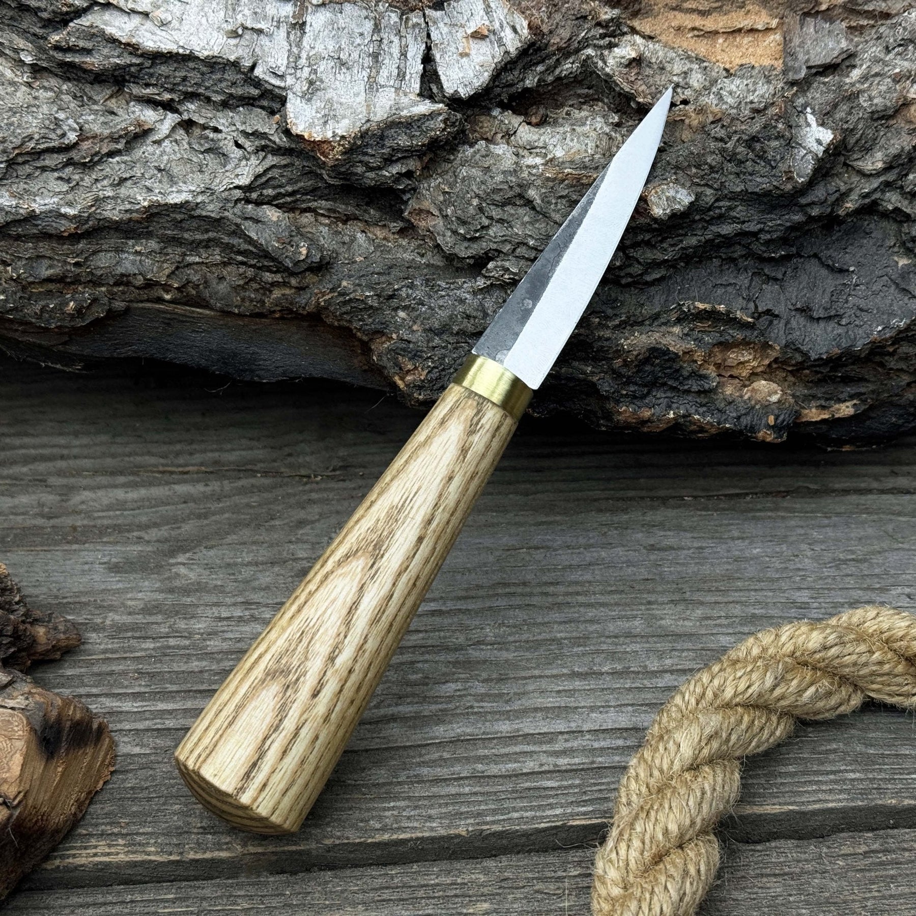 Whittling Sloyd Knife with Leather Sheath, 7.5 cm (2.95 inches)