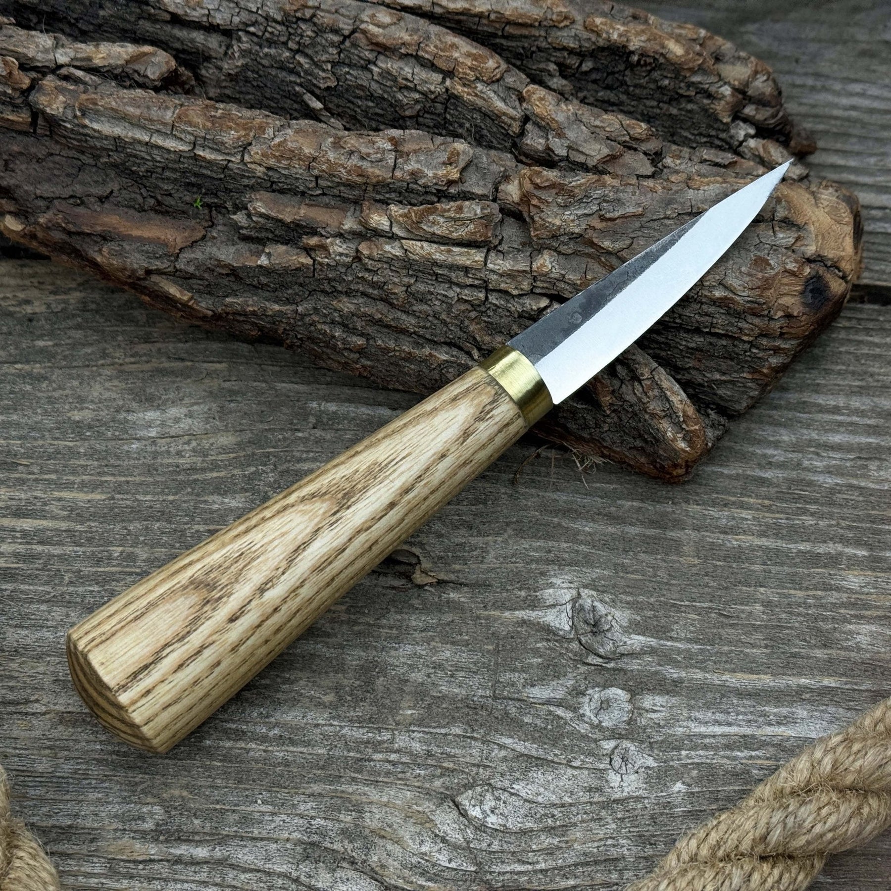 Whittling Sloyd Knife with Leather Sheath, 7.5 cm (2.95 inches)