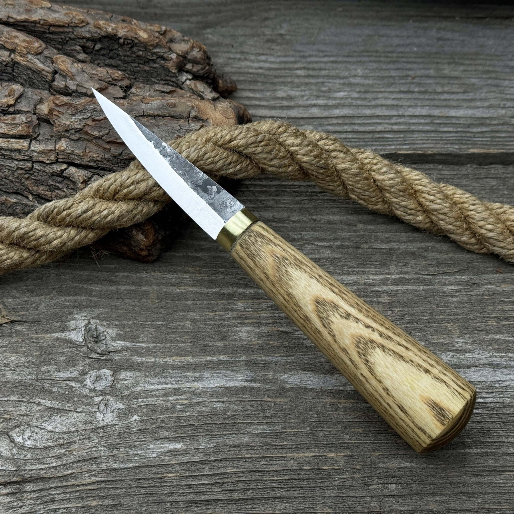 Whittling Sloyd Knife with Leather Sheath, 7.5 cm (2.95 inches)