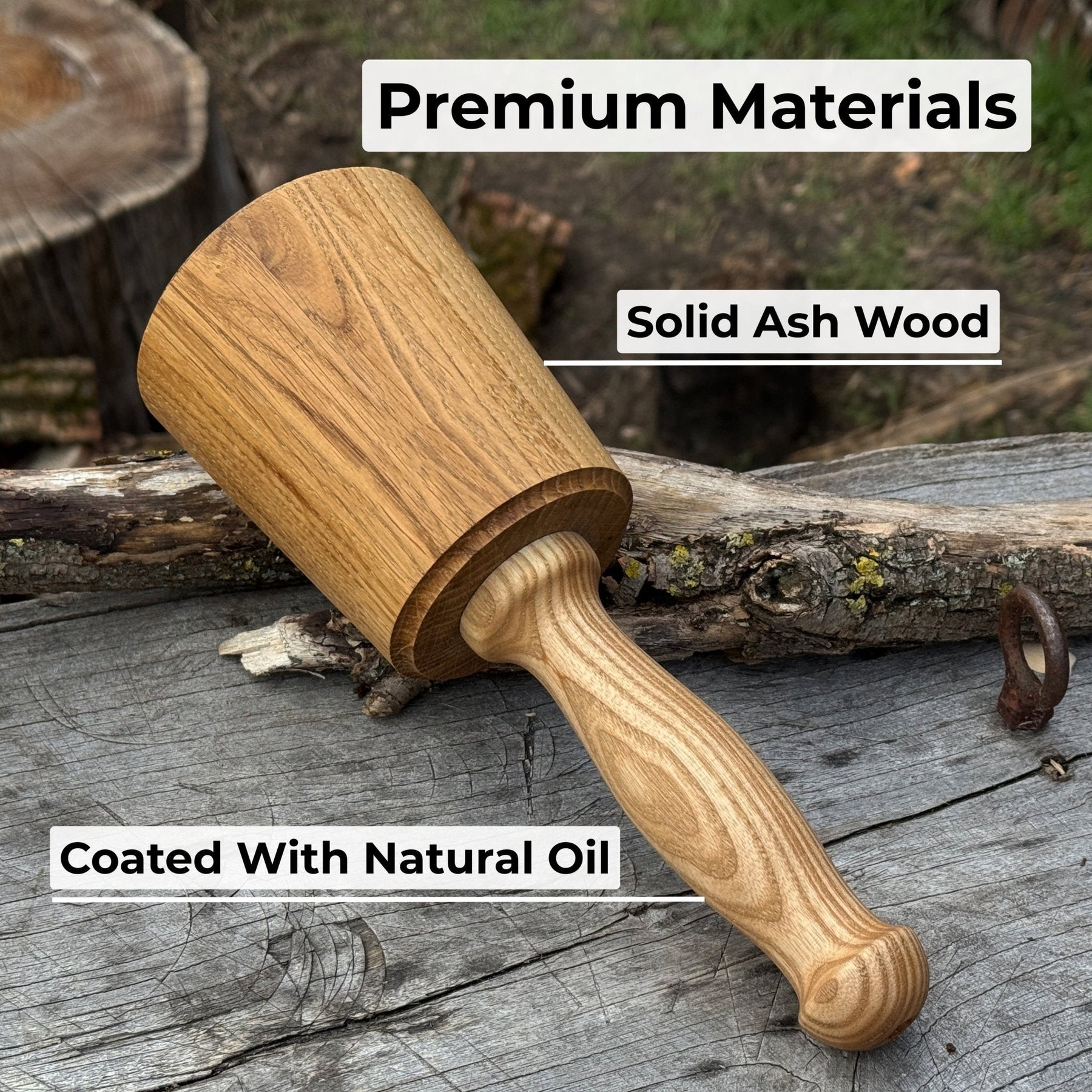 Wooden Mallet 16.75 oz for Woodworking and Carving