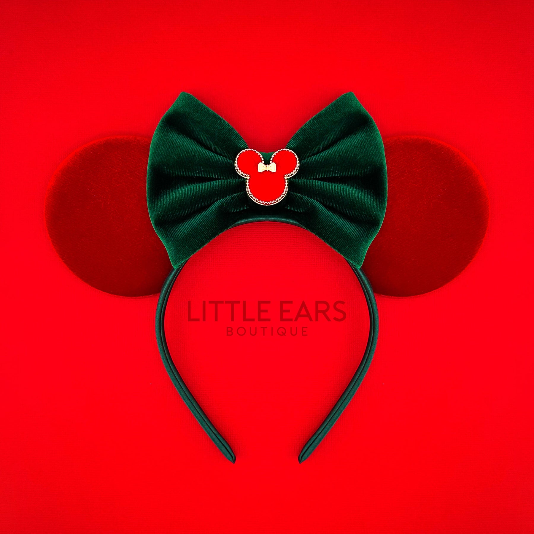 Green Bow Darling Charm Ears by Little Ears Boutique, headbands main product photo