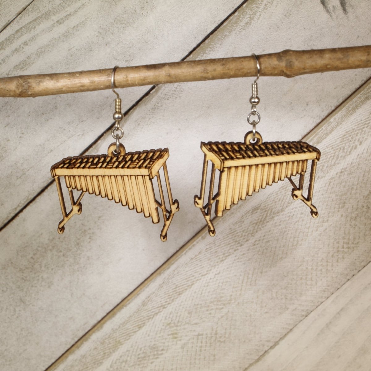 Xylophone Wooden Earrings | Music Instrument Jewelry