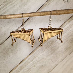 Xylophone Wooden Earrings | Music Instrument Jewelry