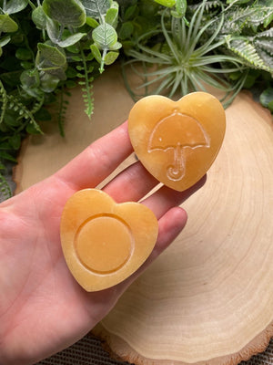 Squid Games Yellow Calcite Dalgona Cookie Heart
