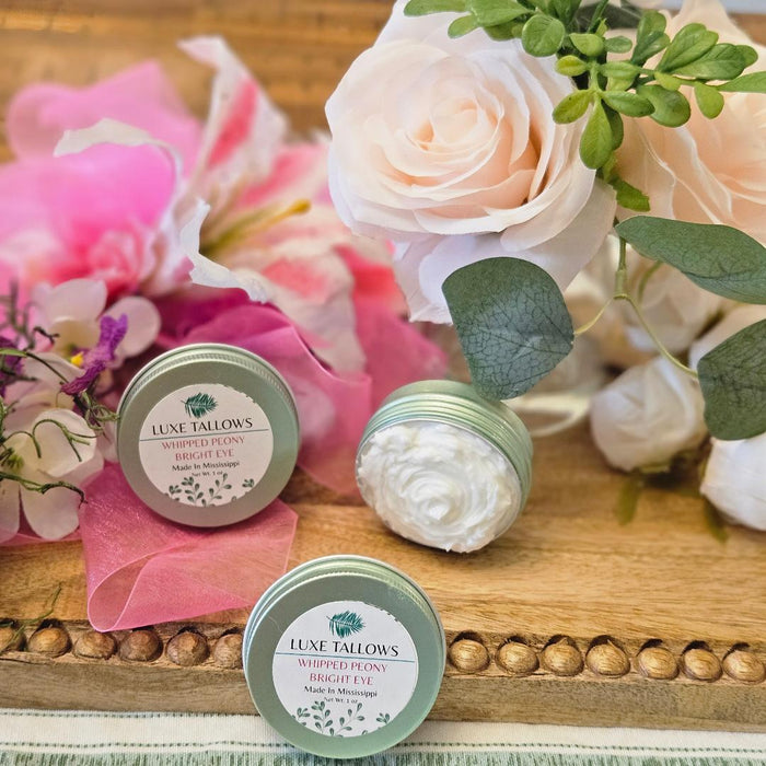 Luxe Tallows Whipped Peony Bright Eye I Lightweight Tallow Eye Cream | 2 oz